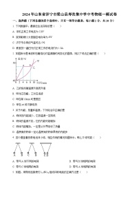 2024年山东省济宁市梁山县寿张集中学中考物理一模试卷（原卷版+解析版）