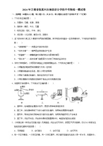 2024年甘肃省临夏州永靖县部分学校中考物理一模试卷+