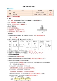 中考物理一轮复习考点过关 专题15固体压强（知识点复习+例题讲解+过关练习） （含解析）