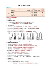 中考物理一轮复习考点过关 专题17液体气体压强（知识点复习+例题讲解+过关练习） （含解析）