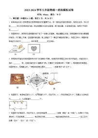 2024年河南省郑州市枫杨外国语学校中考第一次质检物理模拟卷（原卷版+解析版）