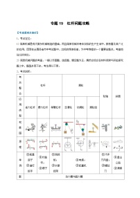 中考物理二轮复习难点剖析+真题汇编专题19  杠杆问题攻略（含解析）