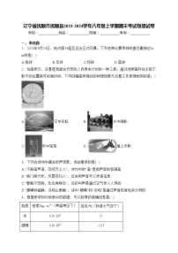 辽宁省抚顺市抚顺县2023-2024学年八年级上学期期末考试物理试卷(含答案)