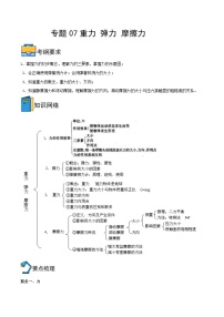 中考物理一轮重难点复习全攻略专题07 重力 弹力 摩擦力（含解析）