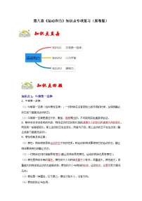 人教版八年级物理下册同步考点专题训练第八章《运动和力》知识点专项复习(原卷版+解析)