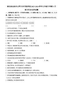 湖北省宜昌市点军天问书院学校2023-2024学年九年级下学期3月独立作业物理·化学试卷（无化学答案）-初中化学（原卷版+解析版）