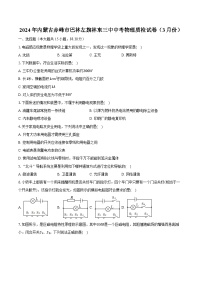 2024年内蒙古赤峰市巴林左旗林东三中中考物理质检试卷（3月份）（含解析）