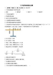 2024年江苏省宿迁市泗洪县中考物理模拟题+