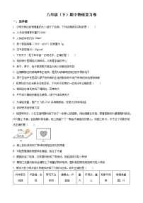 江苏省宿迁市宿城区2023-2024学年八年级下学期期中复习物理试题 （原卷版+解析版）