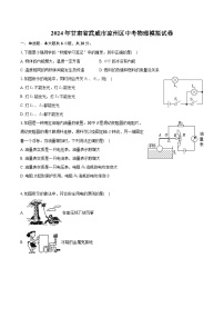 2024年甘肃省武威市凉州区中考物理模拟试卷