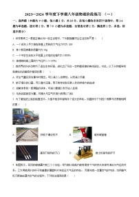 辽宁省沈阳市杏坛中学2023-2024学年八年级下学期4月月考物理试题（原卷版+解析版）