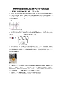 2024年安徽省合肥市九年级物理学业水平考试模拟试题