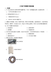 江苏省扬州市2024年八年级下学期期中物理试题（附答案）