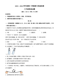 山东省青岛实验初级中学2023-2024学年下学期八年级物理期中试题（原卷版+解析版）