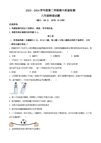 山东省青岛第三十九中学2023-2024学年下学期八年级期中考试物理试题（原卷版+解析版）