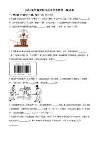 2024年河南省驻马店市中考物理一模试卷（原卷版+解析版）