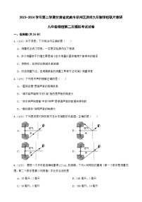 2024年甘肃省武威市凉州区凉州区洪祥九年制学校联片教研二模物理试题