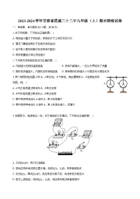 2023-2024学年甘肃省武威二十二中九年级（上）期末物理试卷（含详细答案解析）