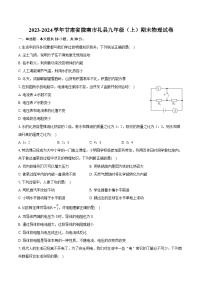 2023-2024学年甘肃省陇南市礼县九年级（上）期末物理试卷（含详细答案解析）