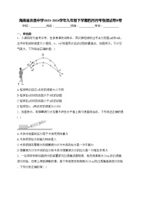 海南省农垦中学2023-2024学年九年级下学期四月月考物理试卷B卷(含答案)