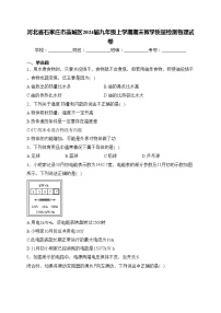 河北省石家庄市藁城区2024届九年级上学期期末教学质量检测物理试卷(含答案)