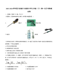 2023-2024学年四川省遂宁市射洪中学九年级（下）第一次月考物理试卷（含解析）