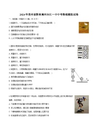 2024年贵州省黔东南州台江一中中考物理模拟试卷（含解析）