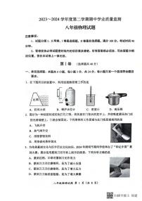山东省潍坊市安丘市2023-2024学年八年级下学期期中物理试题
