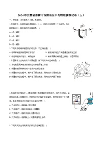 2024年安徽省淮南市西部地区中考物理模拟试卷（五）（含解析）