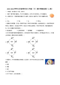 2023-2024学年江苏省常州市八年级（下）期中物理试卷（A卷）（含解析）