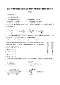 2024年甘肃省武威市凉州区西营镇九年制学校中考物理模拟试卷（二）（含解析）