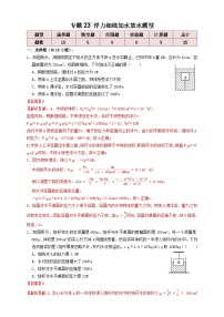 2024年中考物理必考考点专题23浮力细线加水放水题型（解析版）