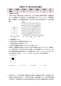 2024年中考物理必考考点专题24浮力轻杆加水放水题型（原卷版）