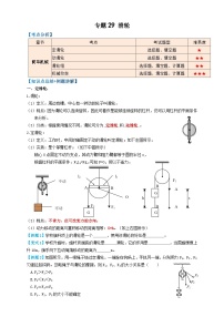 2024年中考物理必考考点专题29滑轮（原卷版）