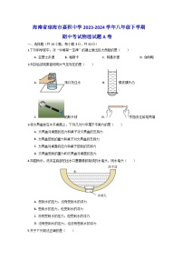 海南省琼海市嘉积中学2023-2024学年八年级下学期期中考试物理试题A卷