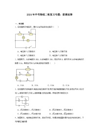 2024年中考物理二轮复习专题：欧姆定律（含答案）