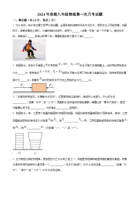 河南省南阳市第二十一学校2023-2024学年八年级下学期4月月考物理试题（原卷版+解析版）