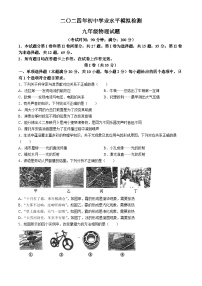 2024年山东省青岛市城阳区九年级物理中考一模试卷(无答案)