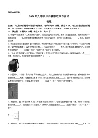 河南省鹤壁市淇滨区鹤壁市外国语中学2023-2024学年九年级下学期4月期中物理试题