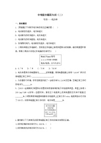 2024年中考物理复习提分题型专训（二） 电功率