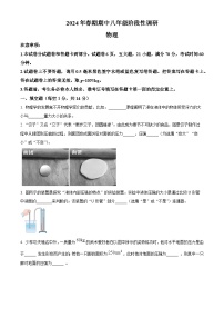 河南省南阳市方城县2023-2024学年八年级下学期期中阶段性调研物理试题（原卷版+解析版）