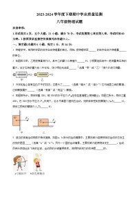 河南省信阳市息县2023-2024学年八年级下学期期中学业质量监测物理试题（原卷版+解析版）