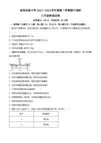 江苏省淮安市浦东实验中学2023-2024学年八年级下学期4月期中物理试题（原卷版+解析版）