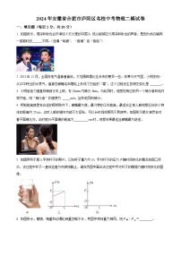 2024年安徽省合肥市庐阳区名校中考物理二模试卷 (1)（原卷版+解析版）