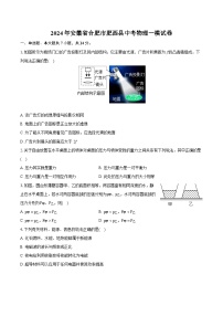 2024年安徽省合肥市肥西县中考物理一模试卷（含详细答案解析）