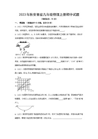 2023年秋安徽省九年级物理上册期中试题（含答案）