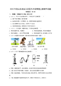 2023年秋山东省台儿庄区九年级物理上册期中试题（含答案）