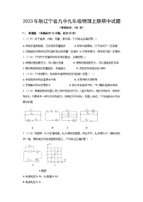 2023年秋辽宁省九中九年级物理上册期中试题（含答案）