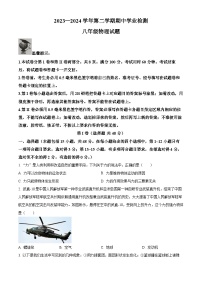 山东省滨州市无棣县2023-2024学年下学期期中考试八年级物理试题（原卷版+解析版）