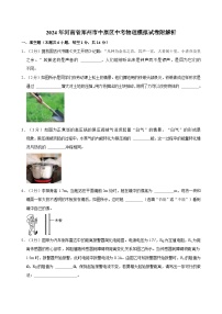 2024年河南省郑州市中原区中考物理模拟试卷